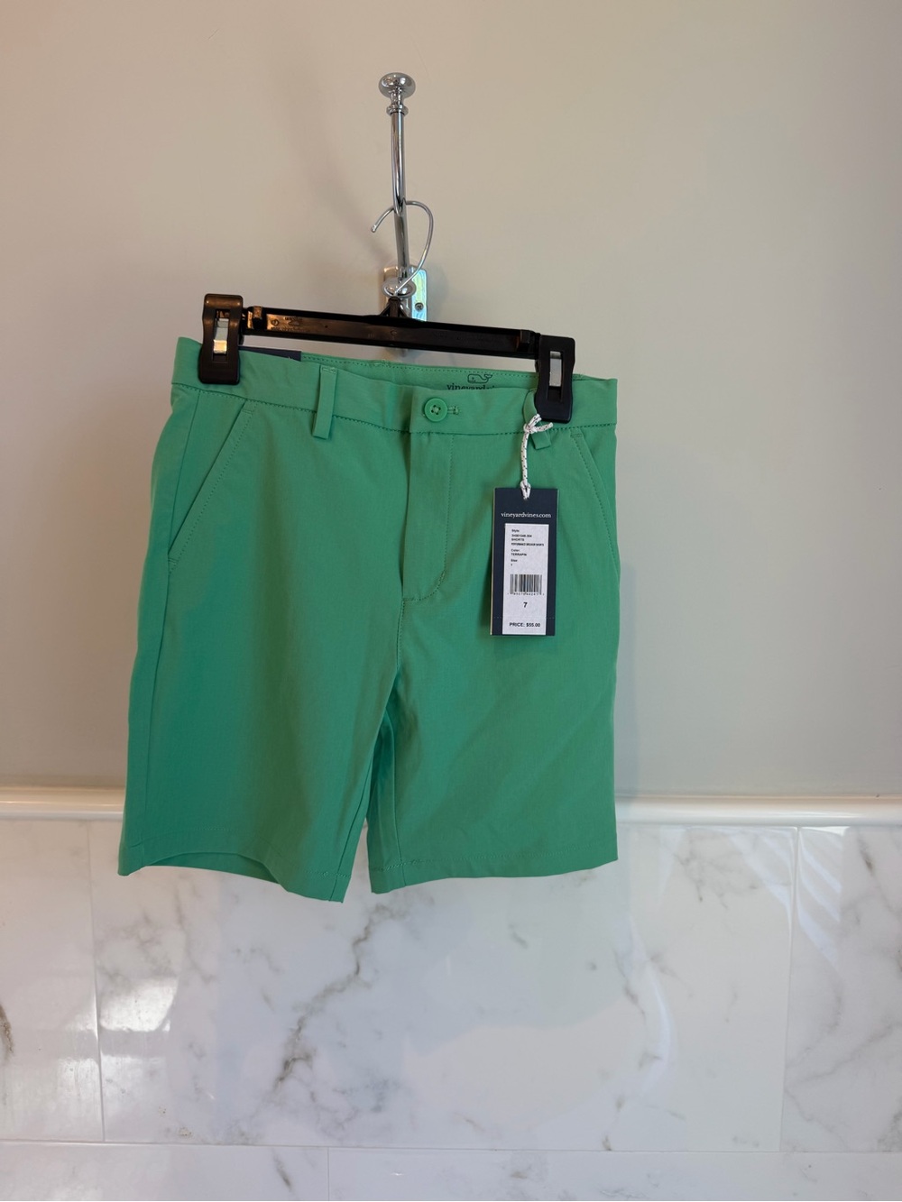 Vineyard Vines Kids Green Performance Shorts